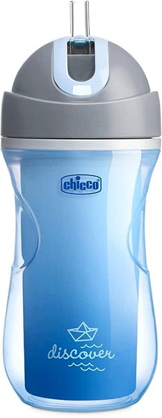 Dětský hrnek CHICCO Sport termo s brčkem 266 ml modrý 14m+ ...
