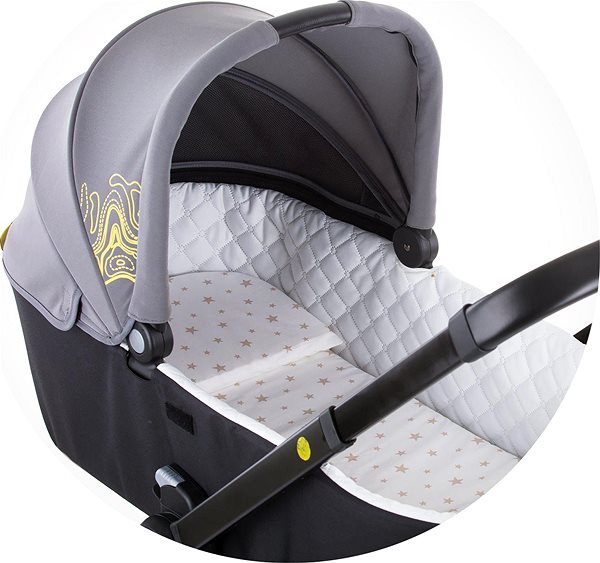 Mattress CHIPOLINO Stroller mattress Grey stars 78 × 31 cm ...