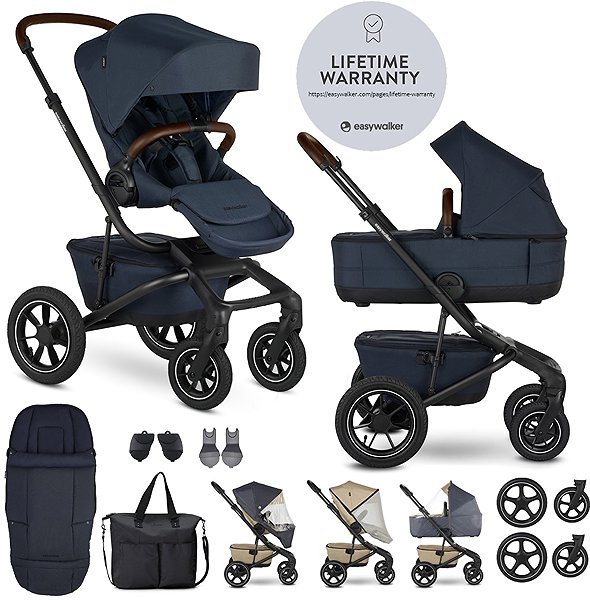 Baby Buggy EASYWALKER Combination pushchair Jimmey Indigo Blue XXL AIR + RWS ...