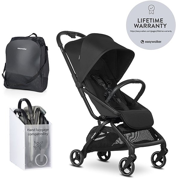 EASYWALKER Rockey S pushchair, Pure Black.