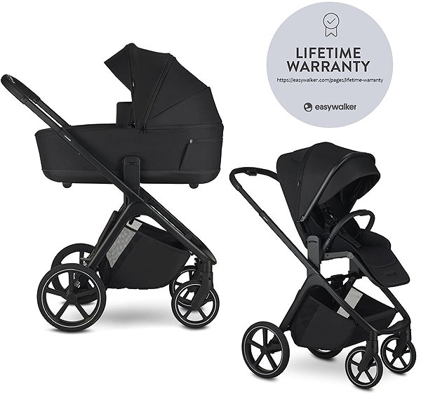 EASYWALKER Zoey Pure Black pushchair.
