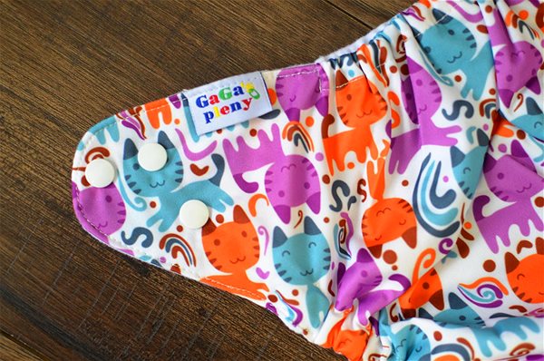 Diaper Panties Cloth Diaper All in One coloured Cats .