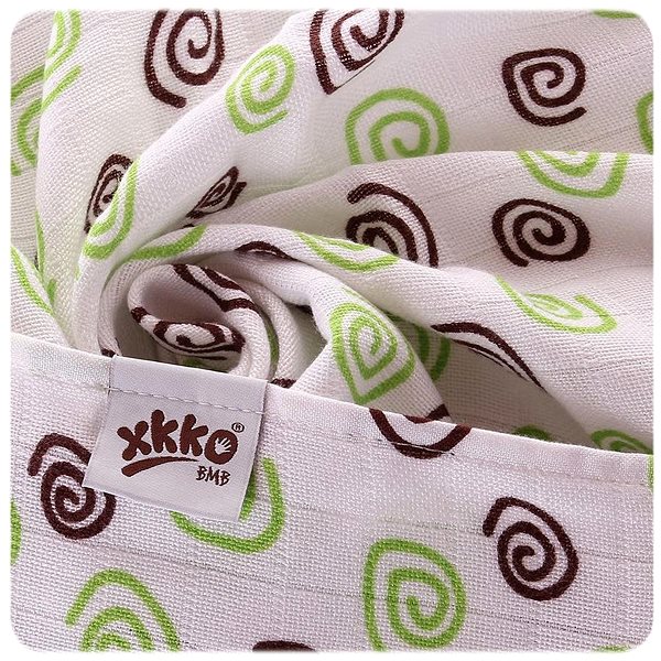Látkové plienky KIKKO Bambusové plienky 70 × 70 – Spirals & Bubbles Lime Mix 3 ks ...