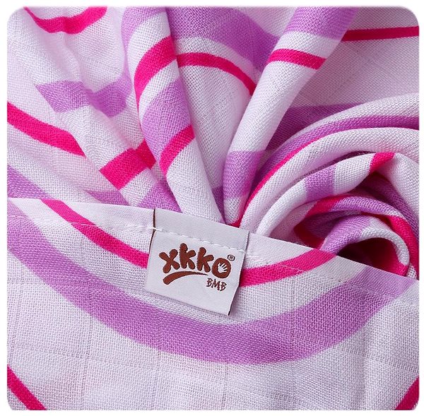 Látkové pleny KIKKO Bambusové pleny 70 × 70 - Hearts&Waves Lilac Mix 3 ks ...
