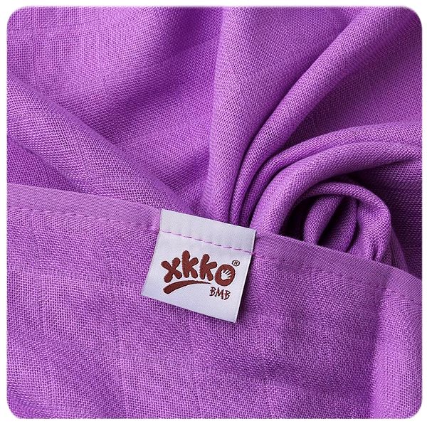 Látkové pleny KIKKO Bambusové pleny 70 × 70 - Hearts&Waves Lilac Mix 3 ks ...