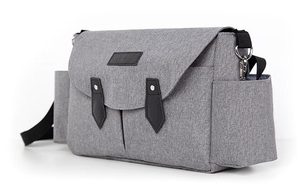Prebaľovacia taška na kočík PETITE & MARS taška prebaľovacia Sara grey black ...