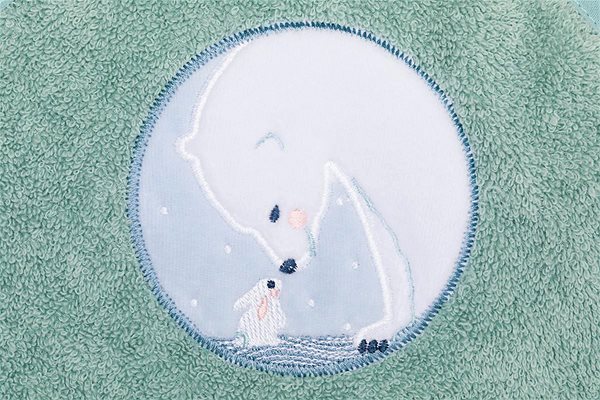 Gyerek fürdőlepedő Fillikid kapucnis törölköző Polarbear ocean 75 × 75 cm ...