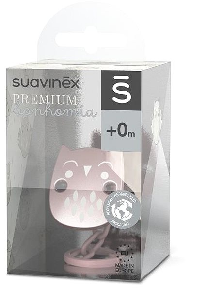 Klip na dudlík Suavinex Premium klip Bonhomia růžový ...