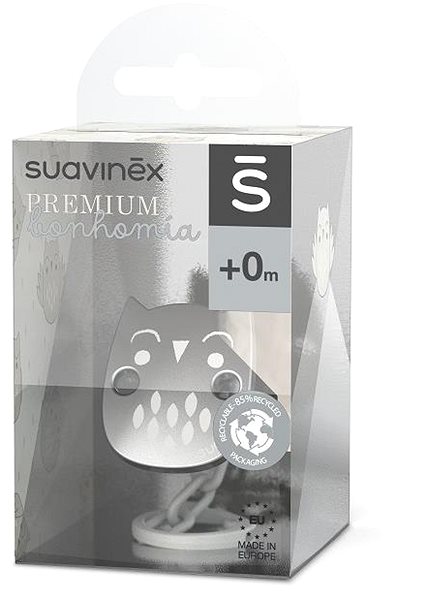 Klip na dudlík Suavinex Premium klip Bonhomia bílý ...