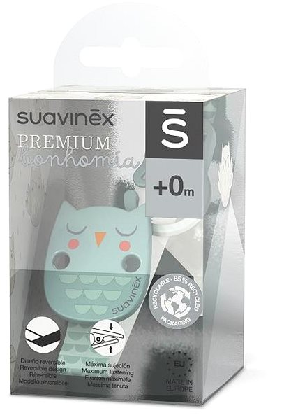 Klip na dudlík Suavinex Premium klip se stuhou Bonhomia zelený ...