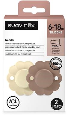 Cumi Suavinex Wonder SX Pro, fiziológiai, 6-18 hónapos kor között, 2 db, Whitecap Gray + Raw Umber ...