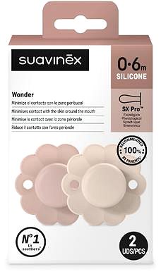 Cumi Suavinex Wonder SX Pro, fiziológiai, 0-6 hónapos kor között, 2 db, Pale Mauve + Mauve Chalk ...