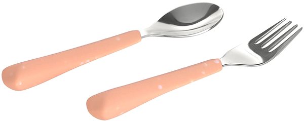 Gyerek evőeszköz Lässig Cutlery with Silicone Handle apricot 2 ks ...