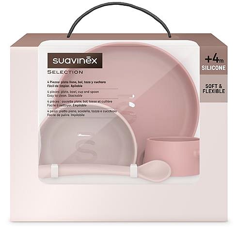 Étkészlet Suavinex Set Colour Essence rózsaszín ...