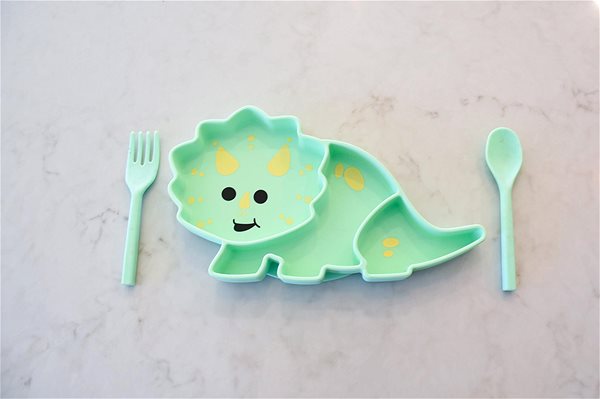 Dětský talíř Melii Dělený talířek s přísavkou Dinosaur ...