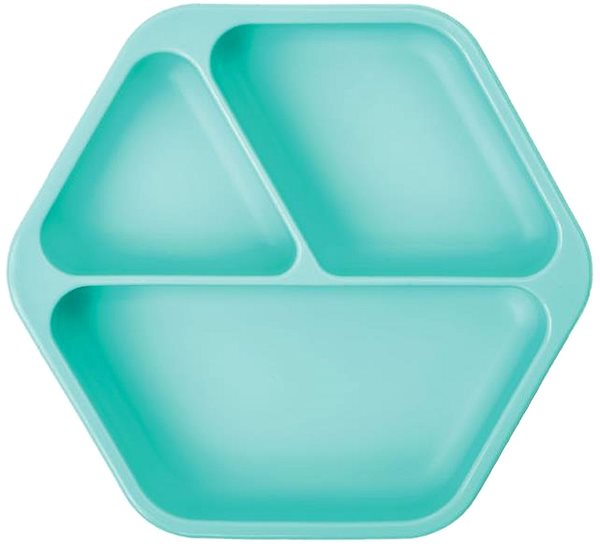 Baby plate Tiny Twinkle Plate with lid Mint .