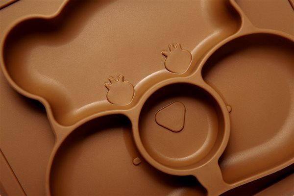 Kidnort Retter baby plate with mat dark .
