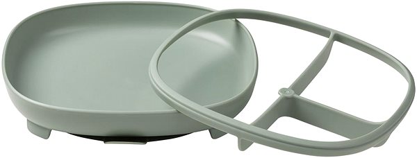 Baby plate B.Box Divided plate with suction cup 2in1 green .