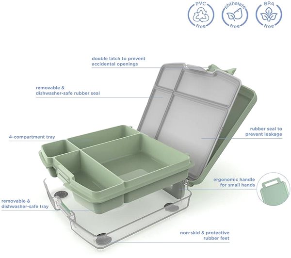 Lunch Box Ubbi Lunch Bento Box Sage ...