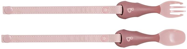 Bibado Handi children's cutlery with Blush clip.