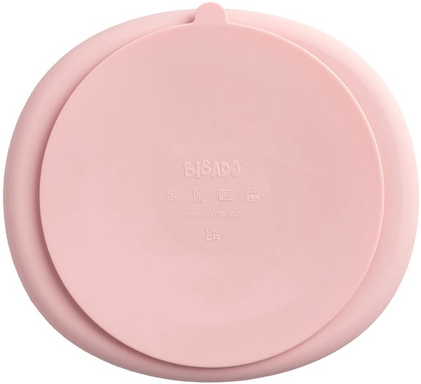 Bibado children's plate Bibado Divided plate with suction cup Blush .