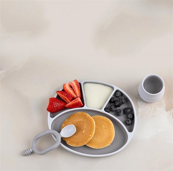 Bibado children's plate Bibado Divided plate with suction cup Mist .