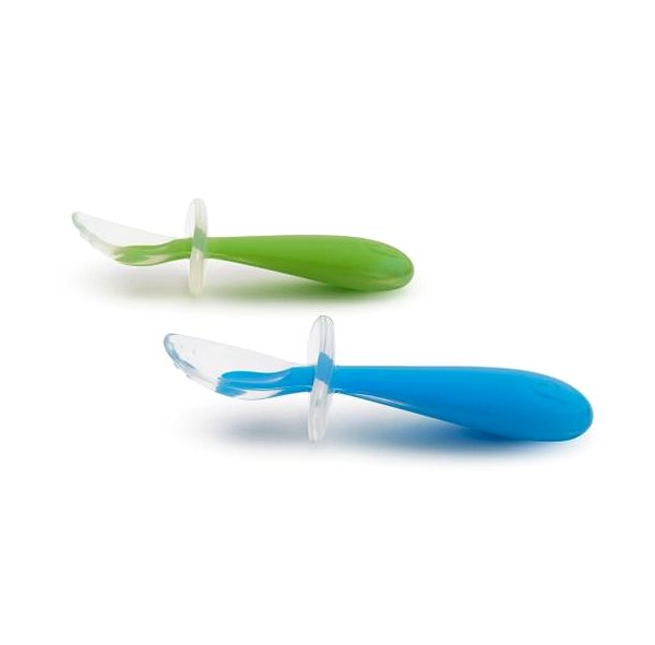 Baby spoon Munchkin Silicone Spoons 2 pcs green/blue .