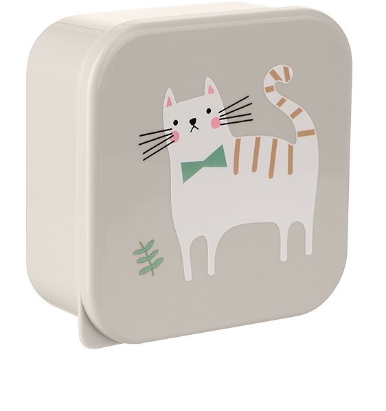 Snack Box KikkaBoo Kitty Cat Grey Set ...