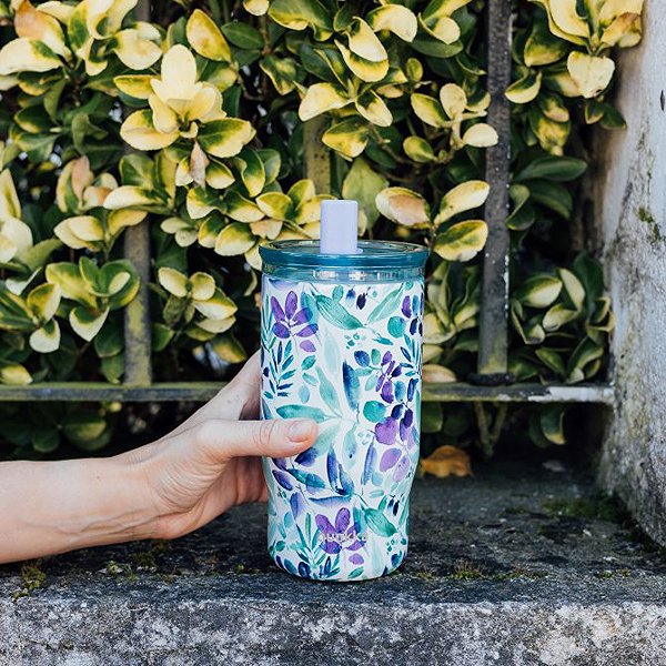Thermal Mug Quokka Mist with straw 720 ml Violet Blooms ...