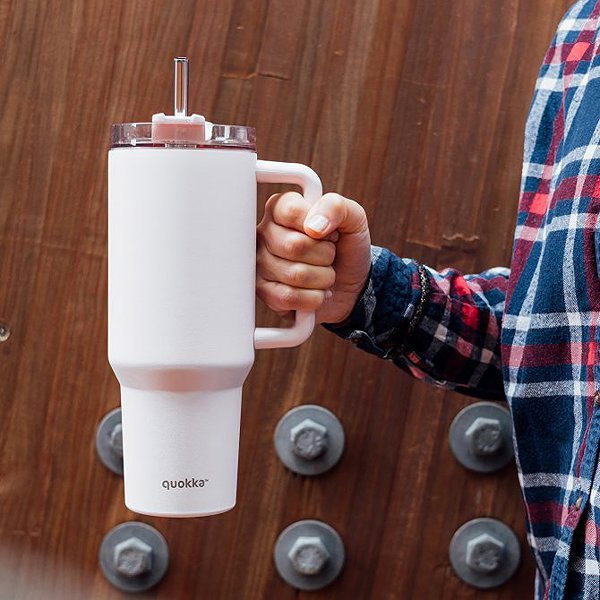 Thermal Mug Quokka Stream with straw 1200 ml Light Pink ...