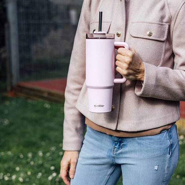 Thermal Mug Quokka Stream with straw 950 ml Light Pink ...