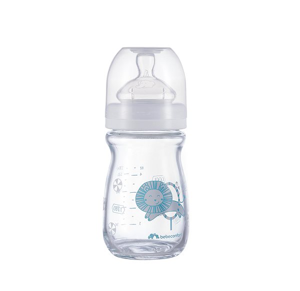 Dojčenská fľaša Bebeconfort Emotion Glass White 130 ml, 0 – 6 m ...