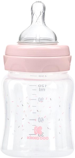 Dojčenská fľaša KikkaBoo Fľaša Hippo Dreams 120 ml Pink ...