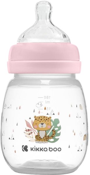 Dojčenská fľaša KikkaBoo Fľaša Savanna 180 ml Pink ...