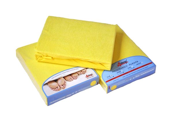 Prostěradlo 4sleep jersey prostěradlo s gumičkou, 70 × 140 - 06 - žlutá ...