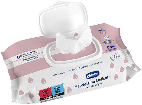 CHICCO Baby Wet Wipes Delicate with Chamomile, 72 pcs.