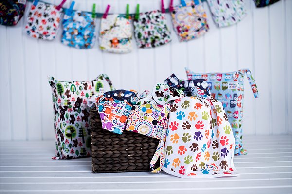 GaGa's Nepromokavý pytel Sovičky modré nappy bags.