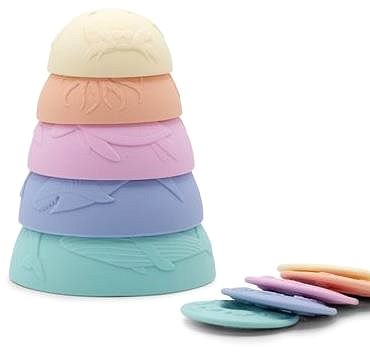 Toronyépítő Jellystone Designs szilikon egymásra rakható csészék - pasztell színű ...