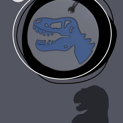 Náhrdelník Jellystone Designs Upokojujúci prívesok Dinosaurus sivý ...