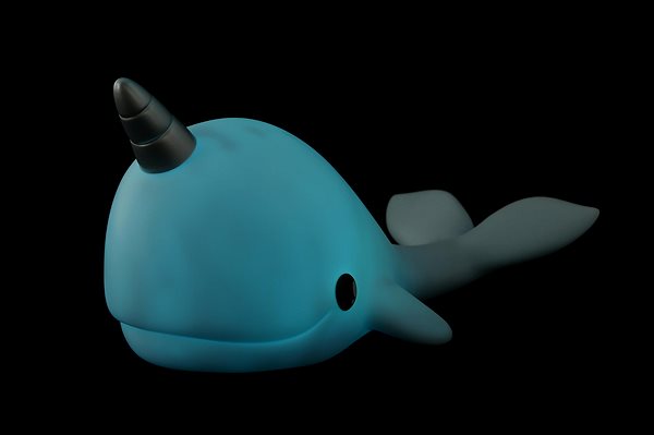 MTM DHINK Narwhal night light XL, blue.