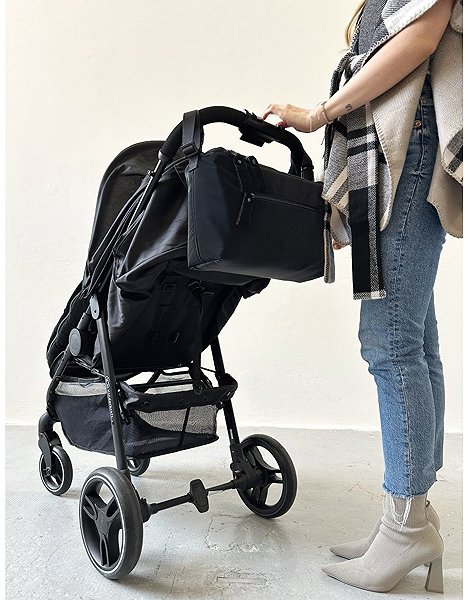 Pinkie Organiser Dark Black pushchair organiser.