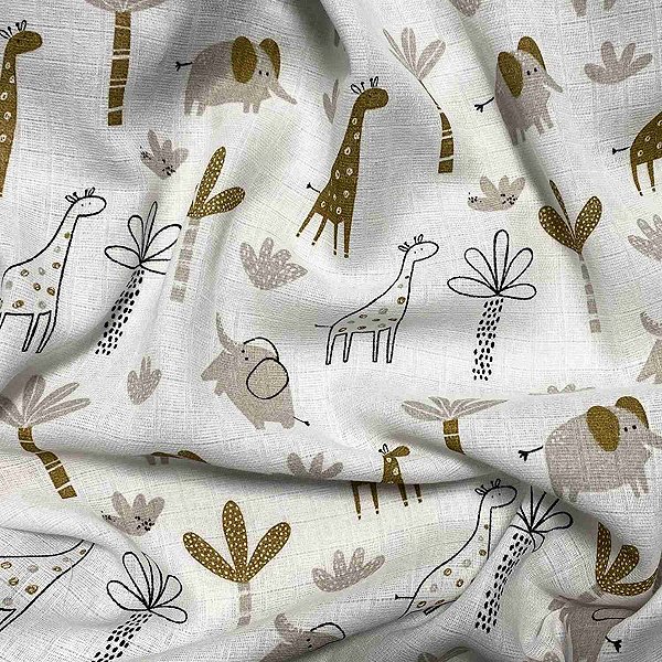Cloth diapers PREM INTERNATIONAL Cloth diaper 70 × 70 cm Palm and elephant, pack of 5 .
