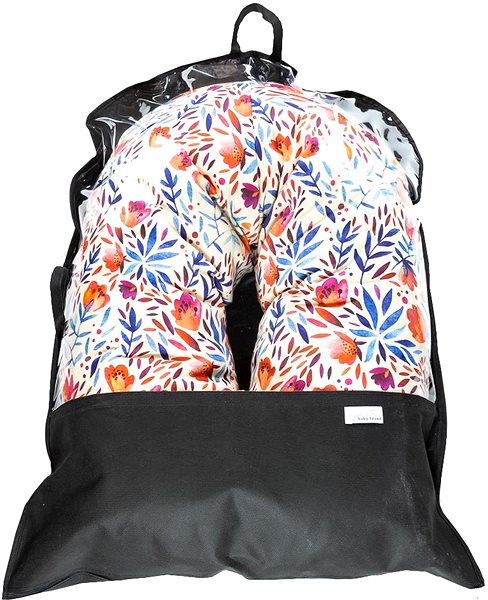 Dojčiaci vankúš Dojčiaci vankúš Satine blue/orange flowers z pamäťovej peny ...