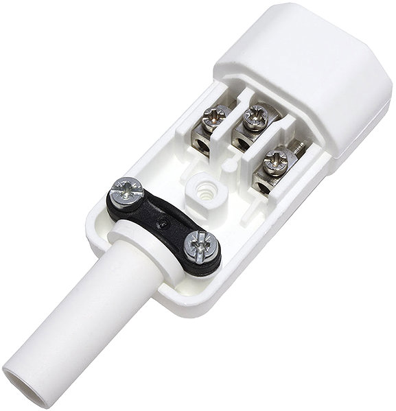 Konektor Bachmann Konektor sieťový IEC320 C14 samec, 250 V/10 A, na kábel, biely (915.271) ...