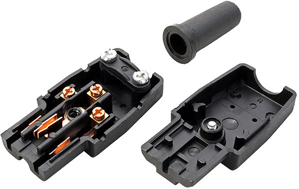 Steckverbinder Bachmann IEC320 C15A Stromanschlussbuchse, 250 V/10 A, für Kabel, schwarz (916.170) ...