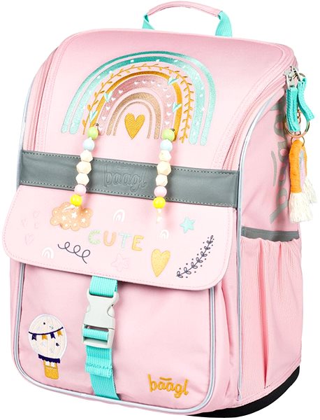 School backpack BAAGL School bag Zippy Rainbow pink .