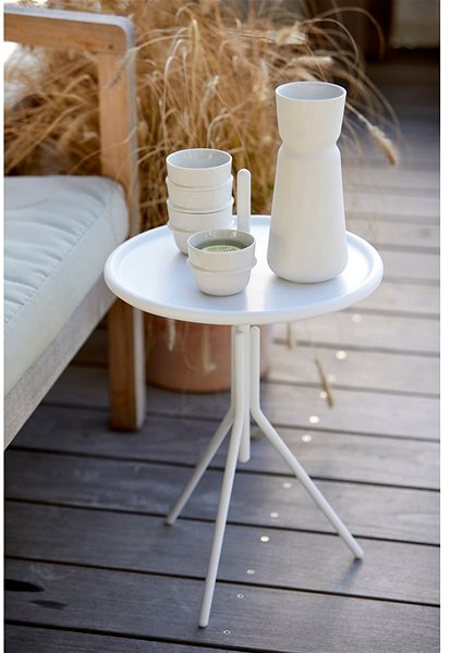 Odkladací stolík Zone Denmark Kovový stolík Inu White 33,8 × 54,5 cm ...