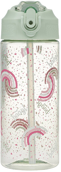 Trinkflasche BAAGL Tritan Trinkflasche mit Strohhalm Rainbow 500 ml ...