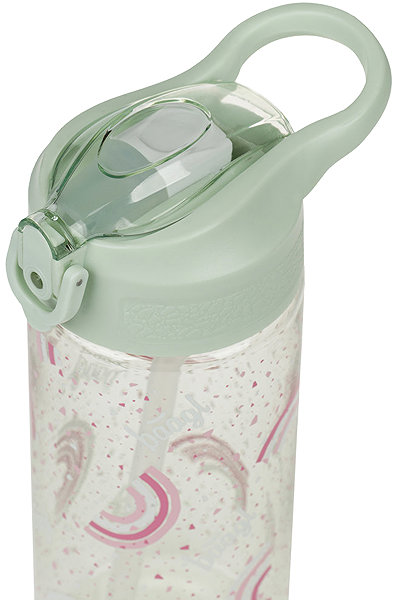 Trinkflasche BAAGL Tritan Trinkflasche mit Strohhalm Rainbow 500 ml ...