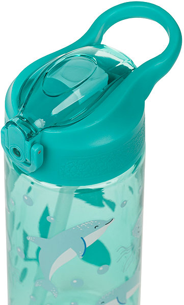 Trinkflasche BAAGL Tritan Trinkflasche mit Strohhalm Delfin 500 ml ...